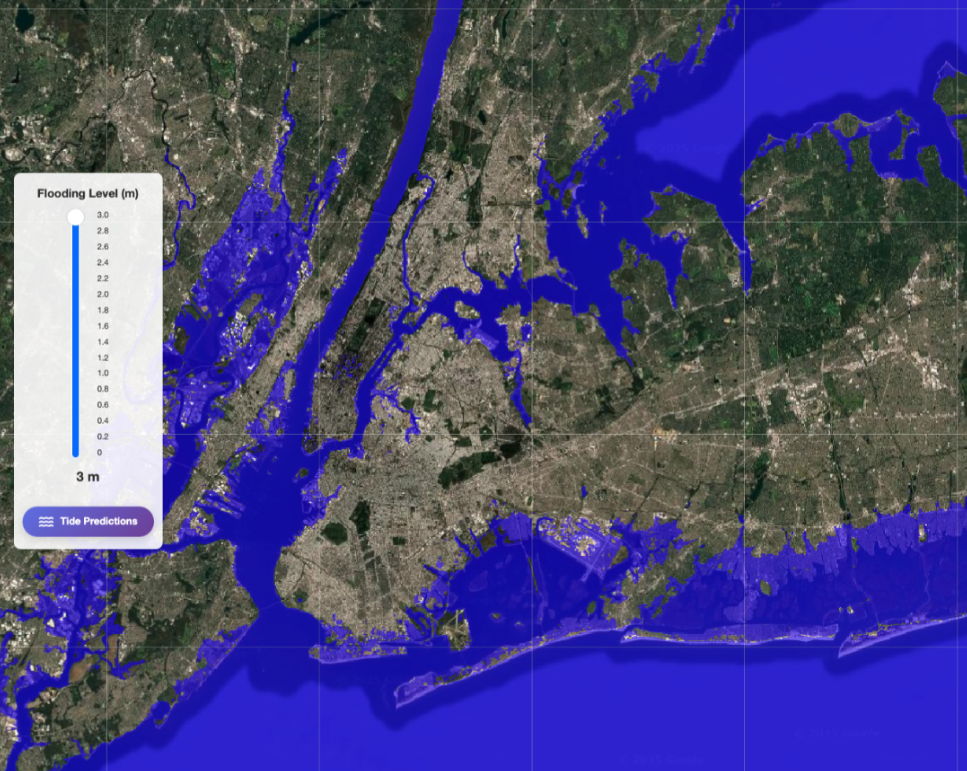 Sea Level Rise Forecast Webtool Screenshot